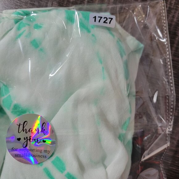 Soft Surroundings Womens Tunic Top PL Petite‎ Green White Tie Dye Boho Artsy - Picture 8 of 8